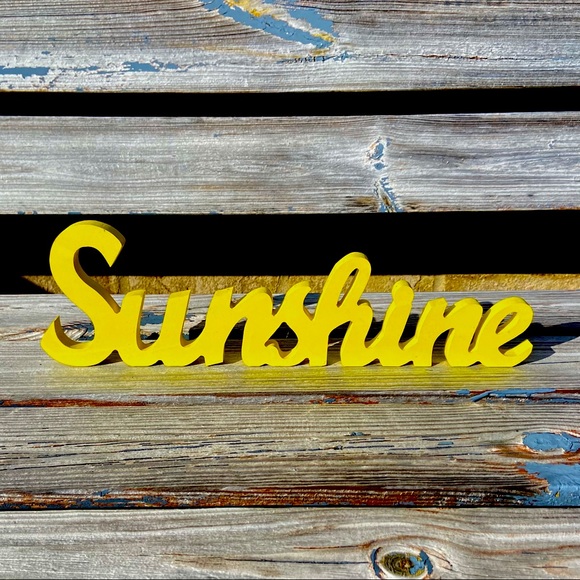 ☀️Sunshine☀️ decor wood yellow word Threshold